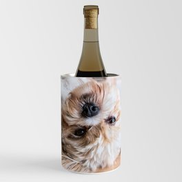 Cute Dog Puppy Animal Photo Wine Chiller