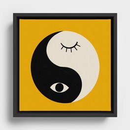 yin yang karma vibes Framed Canvas
