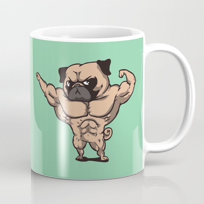 Baby Pug Bodybuilder Coffee Mug by PugsGym Society6