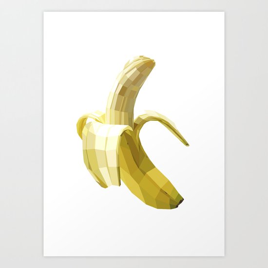 Banana (white variant) Art Print