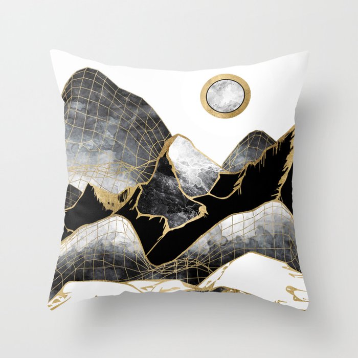 Minimal Black and Gold Mountains