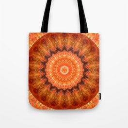 Mandala orange brown Tote Bag