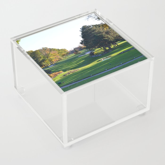 Golf Course  Golfing Manicured Grass Game Acrylic Box