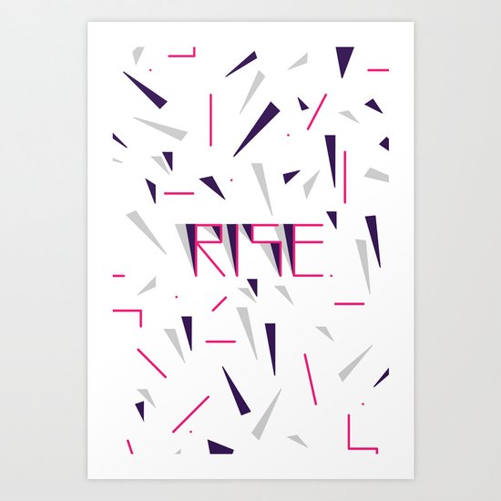 Rise No.2 - White Art Print