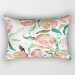 Watercolor Peaches Rectangular Pillow