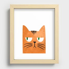 Orange cat with attitude Recessed Framed Print
