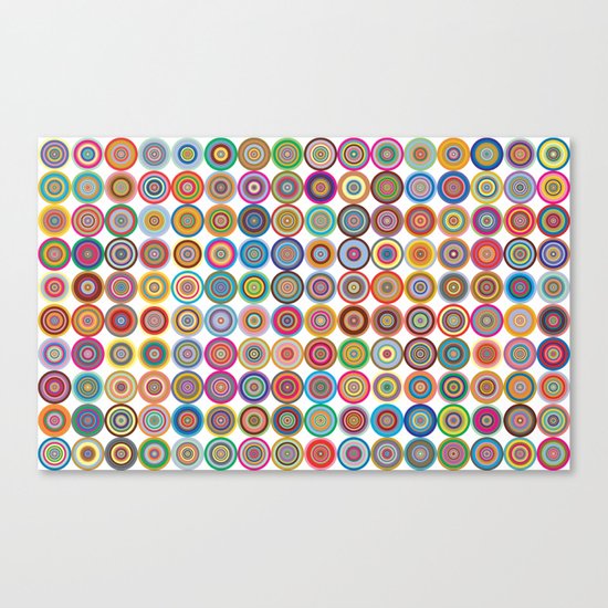 Circle color green rose Canvas Print