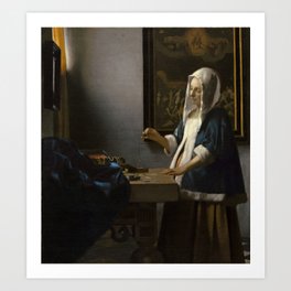 Woman Holding a Balance Johannes Vermeer Art Print