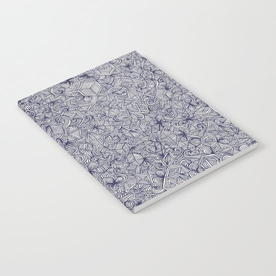 Held Together - a pattern of navy blue doodles Notebook