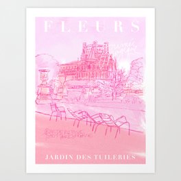 Fleurs Paris Art Print