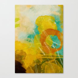 summer landscape 2 triptych abstract art Canvas Print