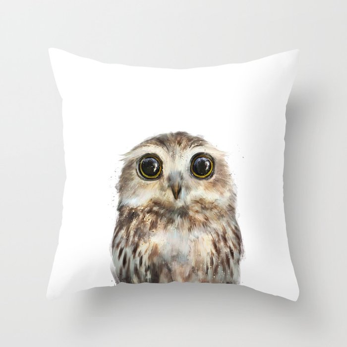 Little Owl Throw Pillow