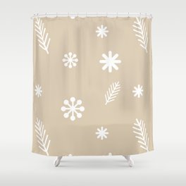 Christmas Snowflakes Pattern Shower Curtain