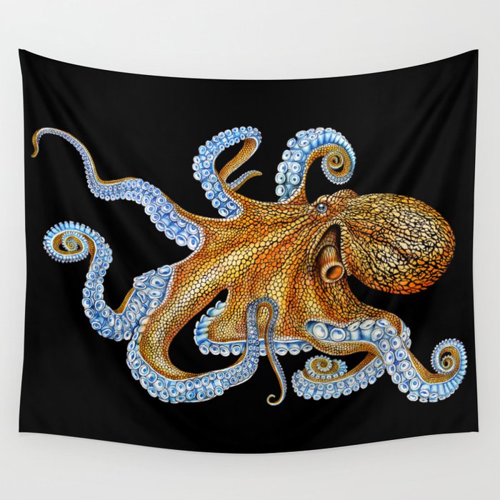 Octopus Wall Tapestry by timjeffsart | Society6