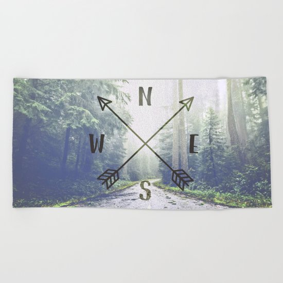 Forest Compass Beach Towel