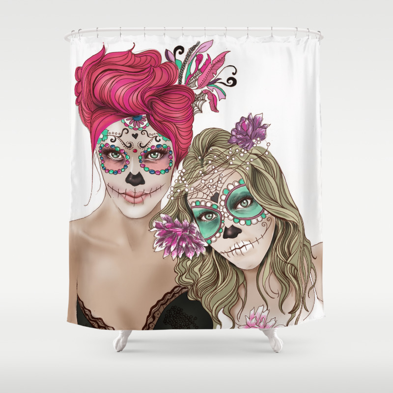 Dia De Los Muertos Shower Curtain By Alicetischer Society6