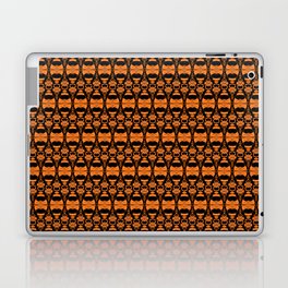 Dividers 02 in Orange Brown over Black Laptop & iPad Skin
