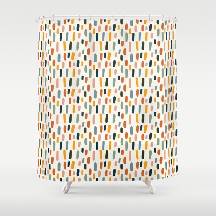 Rainbow Confetti Pattern Shower Curtain