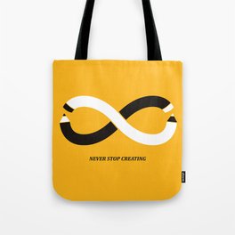 Never stop creating (the infinity pencil) Tote Bag