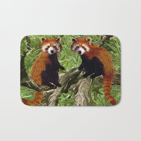 Frolicking Red Pandas Bath Mat