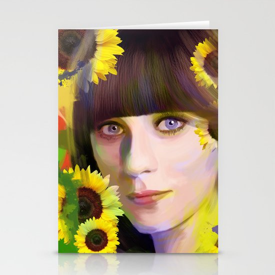 Zooey Deschanel Stationery Cards