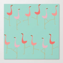 MARCH OF THE FLAMINGOS Canvas Print