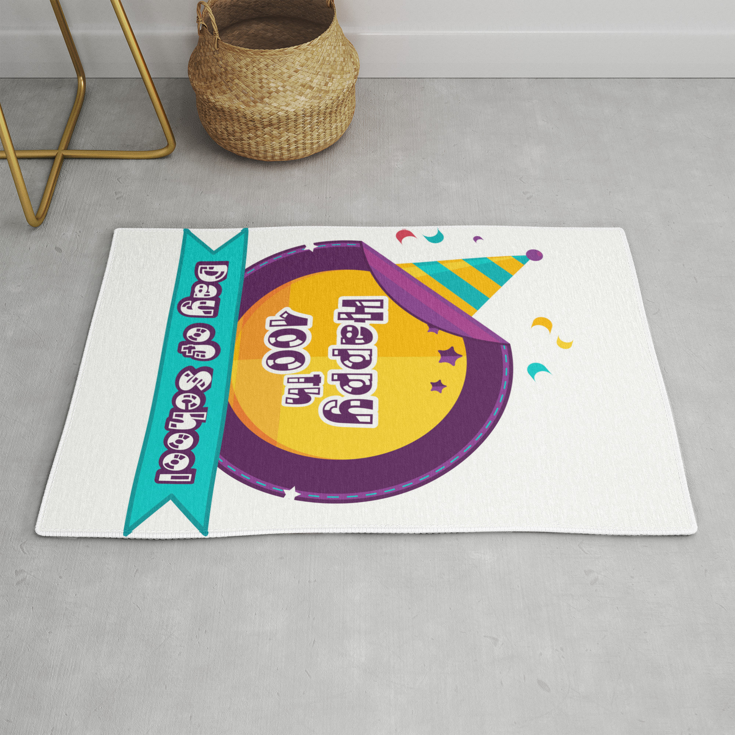 Hy 100 Days Of School Rug By Magnum Society6 Hy 100 Days Of School Rug By Magnum