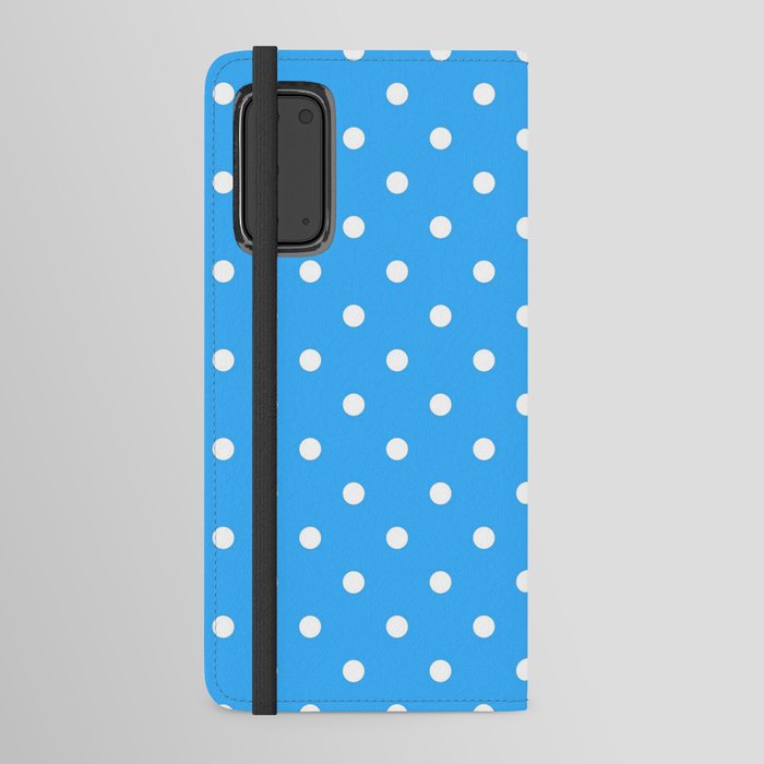 Sky Blue & White Polka Dots Android Wallet Case