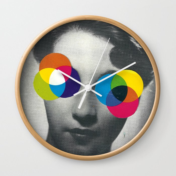 Psychedelic glasses Wall Clock
