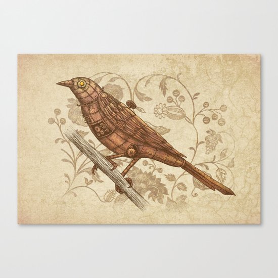 Steampunk Songbird Canvas Print