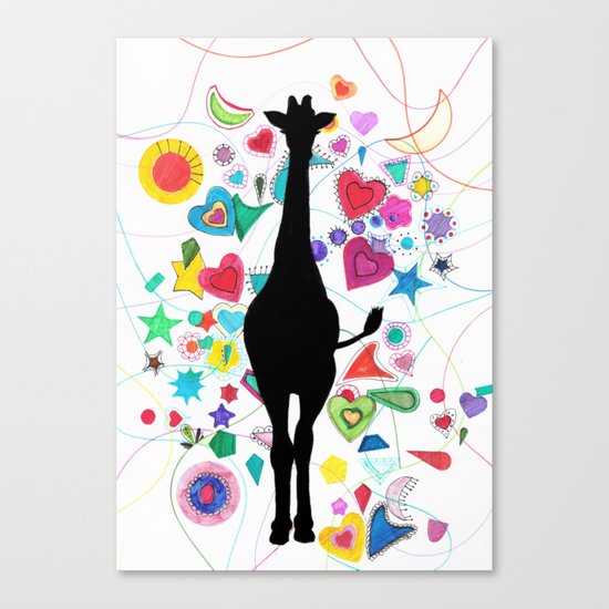 Giraffe World Canvas Print