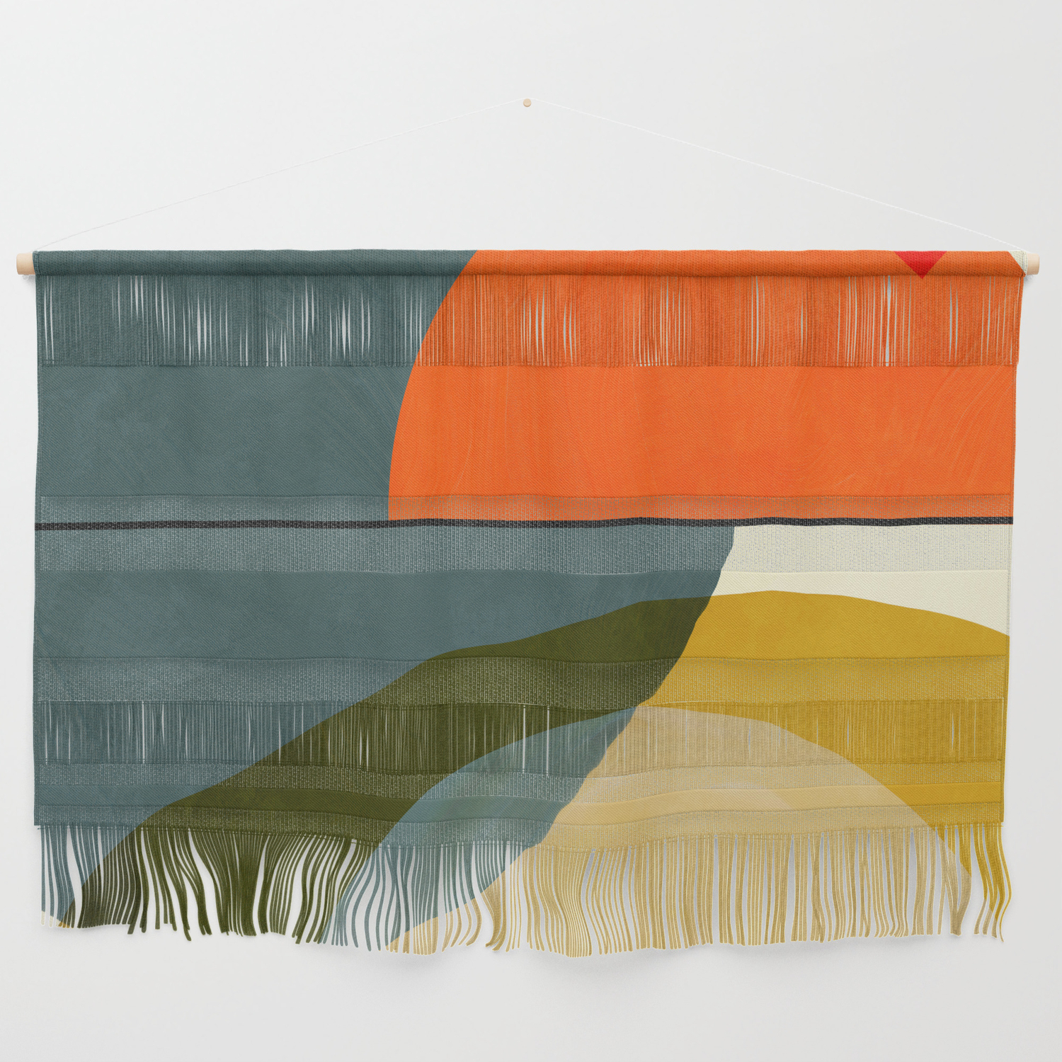 Mid Century Geometric Modern Painting Abstract Ii Wall Hanging By Anarutbre Society6