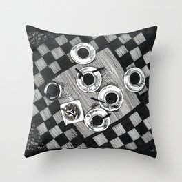 Coffee and Cigarettes Throw Pillow