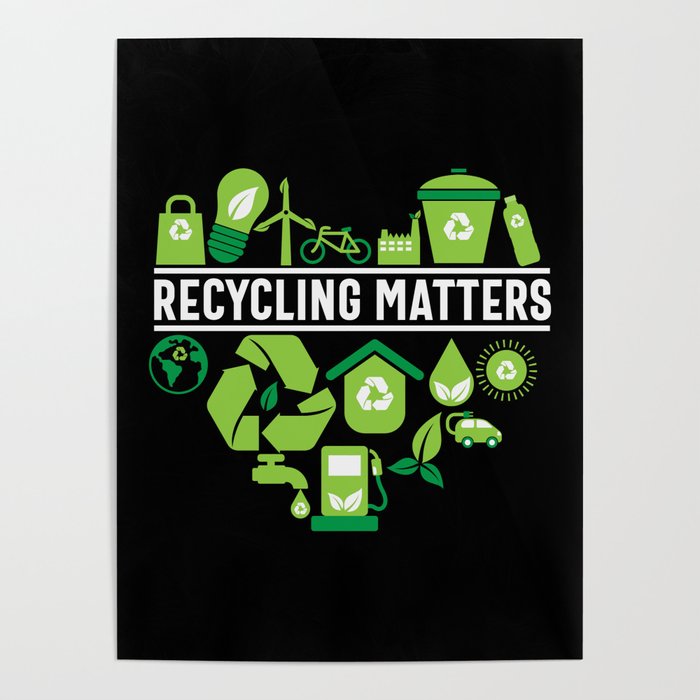 Recycling Matters Green Heart Poster