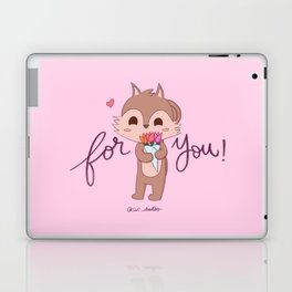 Get well soon | Flowers for you | Cute cartoon squirrel Laptop & iPad Skin