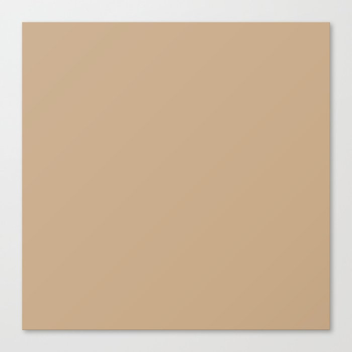 NATURALLY CALM COLOR. Beige Neutral Solid Color Canvas Print