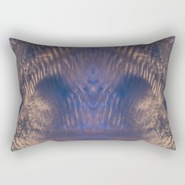 Bronze colored clouds in the dark blue sky Rectangular Pillow