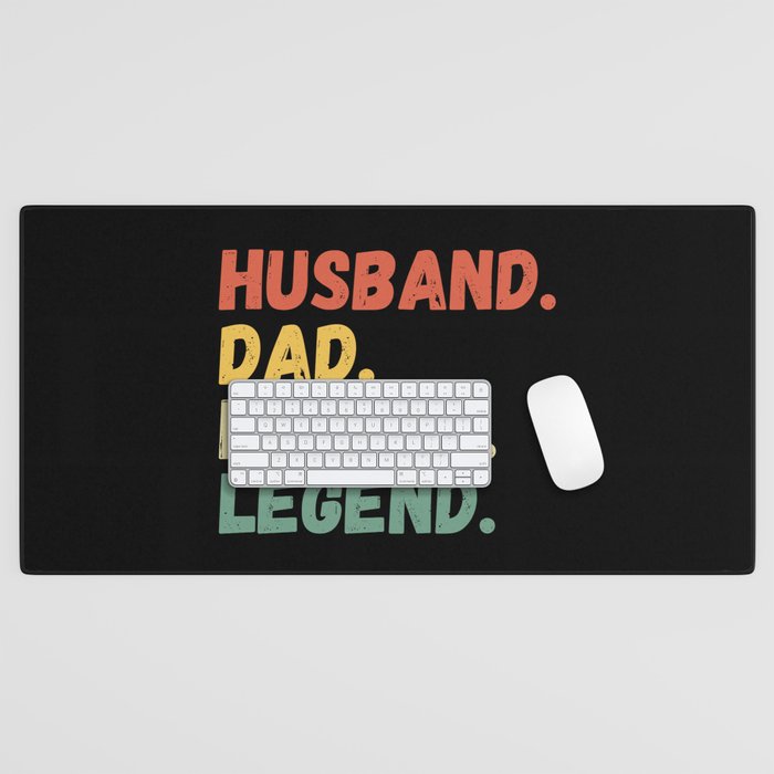 Husband Dad Mowing Legend Desk Mat