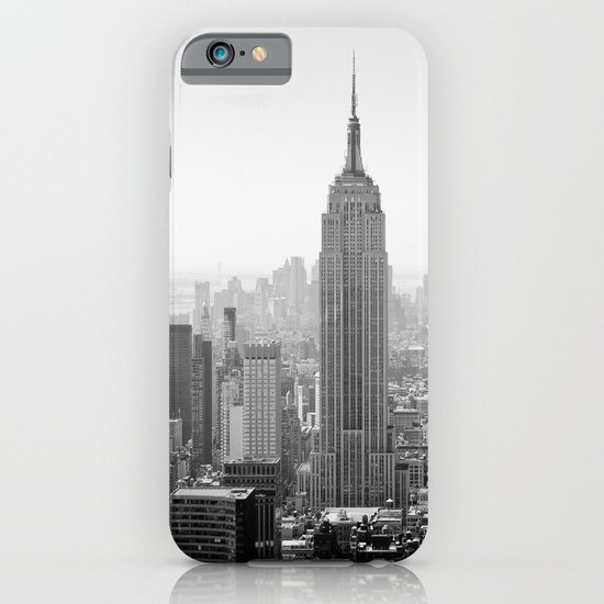 Manhattan - Empire State Building Panorama | B/W iPhone & iPod Case