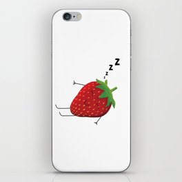 Strawberry sleeping iPhone Skin