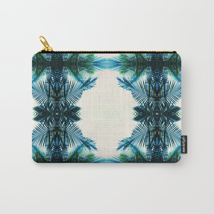 teal fern pattern Carry-All Pouch