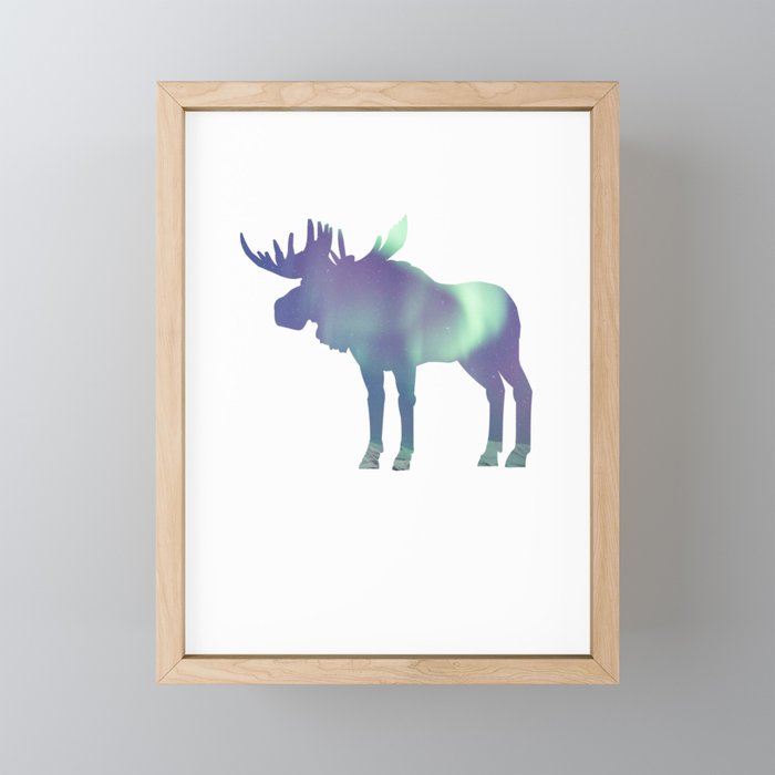 Moose aurora Framed Mini Art Print