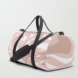 Abstract Beige Dream Liquid Swirl Duffle Bag
