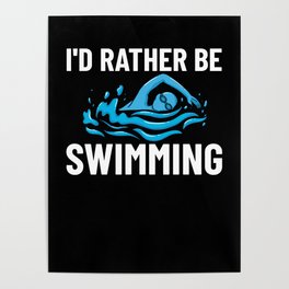 Swimming Coach Swim Pool Swimmer Lesson Poster