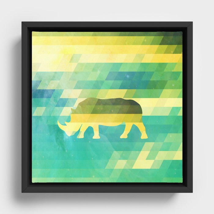 Orion Rhino Framed Canvas
