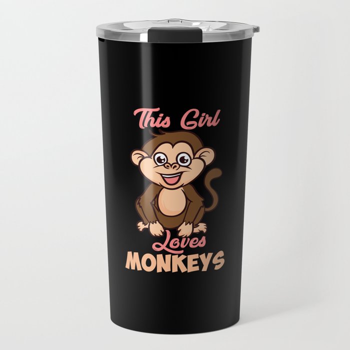 This Girl Loves Monkeys Travel Mug