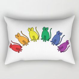 Pride Cat Rainbow  Rectangular Pillow