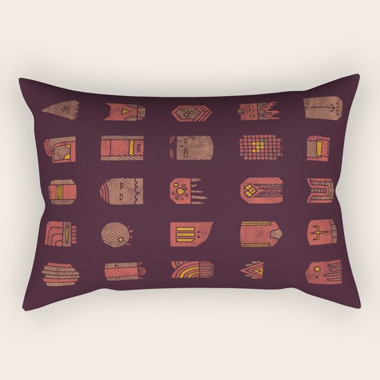 Masks Rectangular Pillow