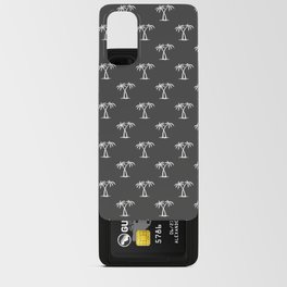 Dark Grey And White Palm Trees Pattern Android Card Case