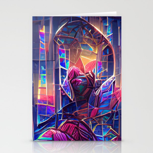 Stained Glass Abstraction Stationery Cards